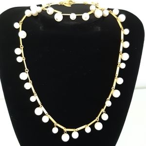 Carolee Gold Plated Simulated Pearl Necklace Set